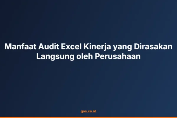 Manfaat Audit Excel Kinerja yang Dirasakan Langsung oleh Perusahaan