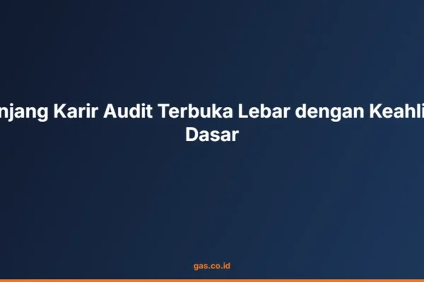 Jenjang Karir Audit Terbuka Lebar dengan Keahlian Dasar