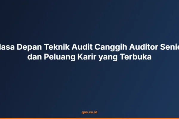 Masa Depan Teknik Audit Canggih Auditor Senior dan Peluang Karir yang Terbuka