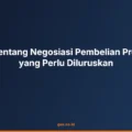 Mitos Negosiasi Pembelian
