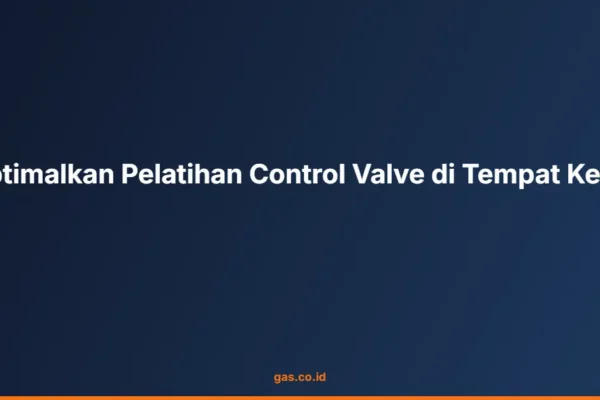 Optimalkan Pelatihan Control Valve di Tempat Kerja