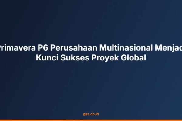 Primavera P6 Perusahaan Multinasional Menjadi Kunci Sukses Proyek Global