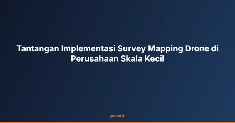 Tantangan Implementasi Survey Mapping Drone di Perusahaan Skala Kecil